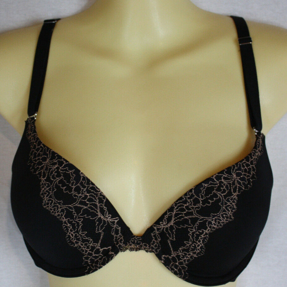 Soma 79984 Memorable Push Up Bra 34 C Black Lace